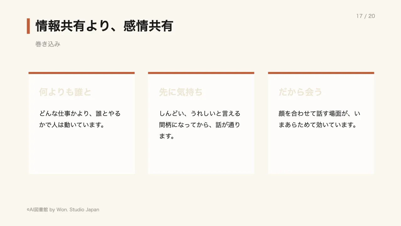 情報共有より、感情共有
