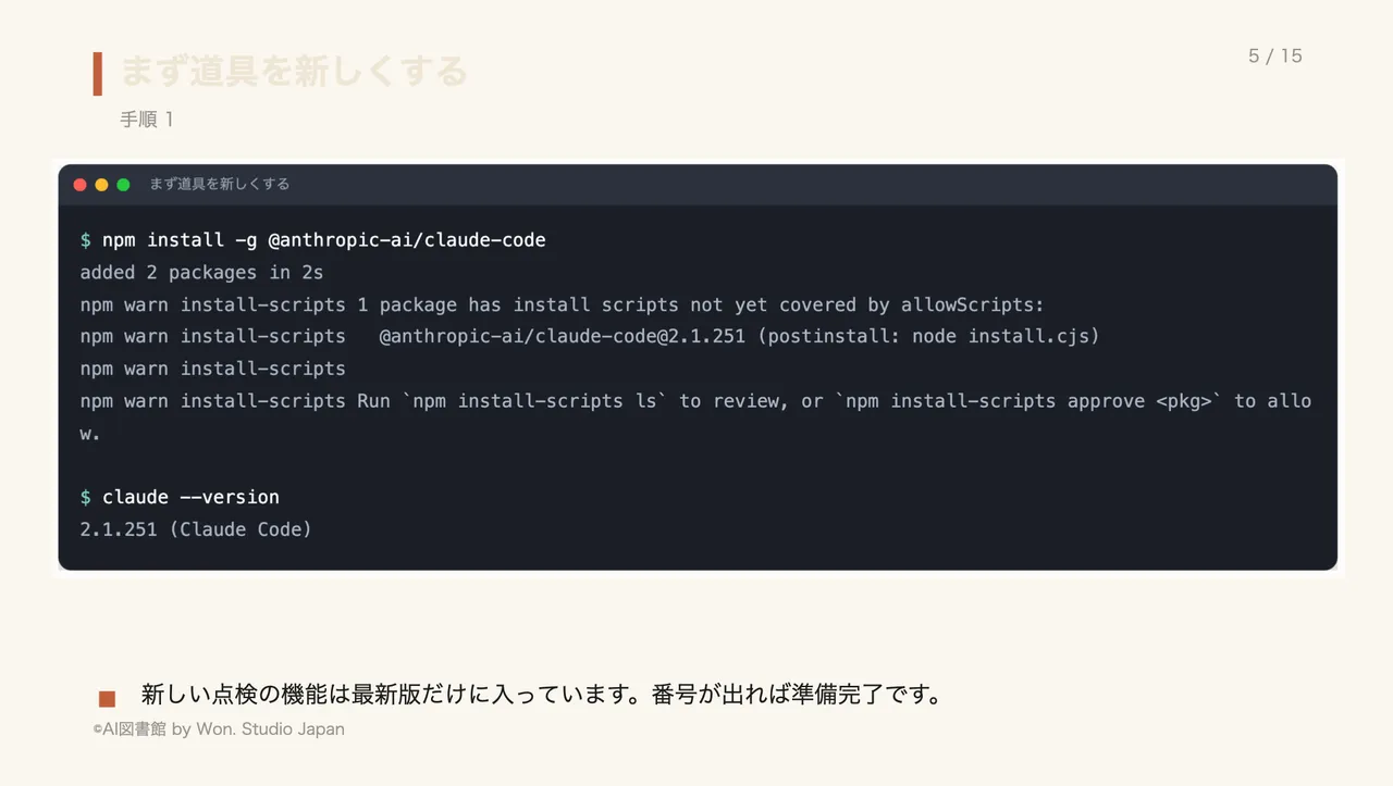 まず道具を新しくする
