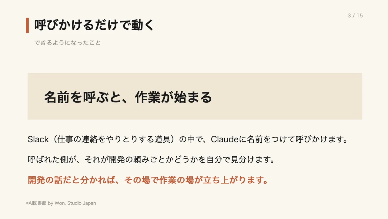呼びかけるだけで動く