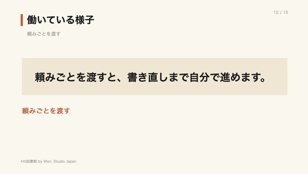 働いている様子