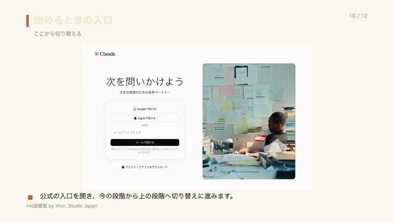 始めるときの入口