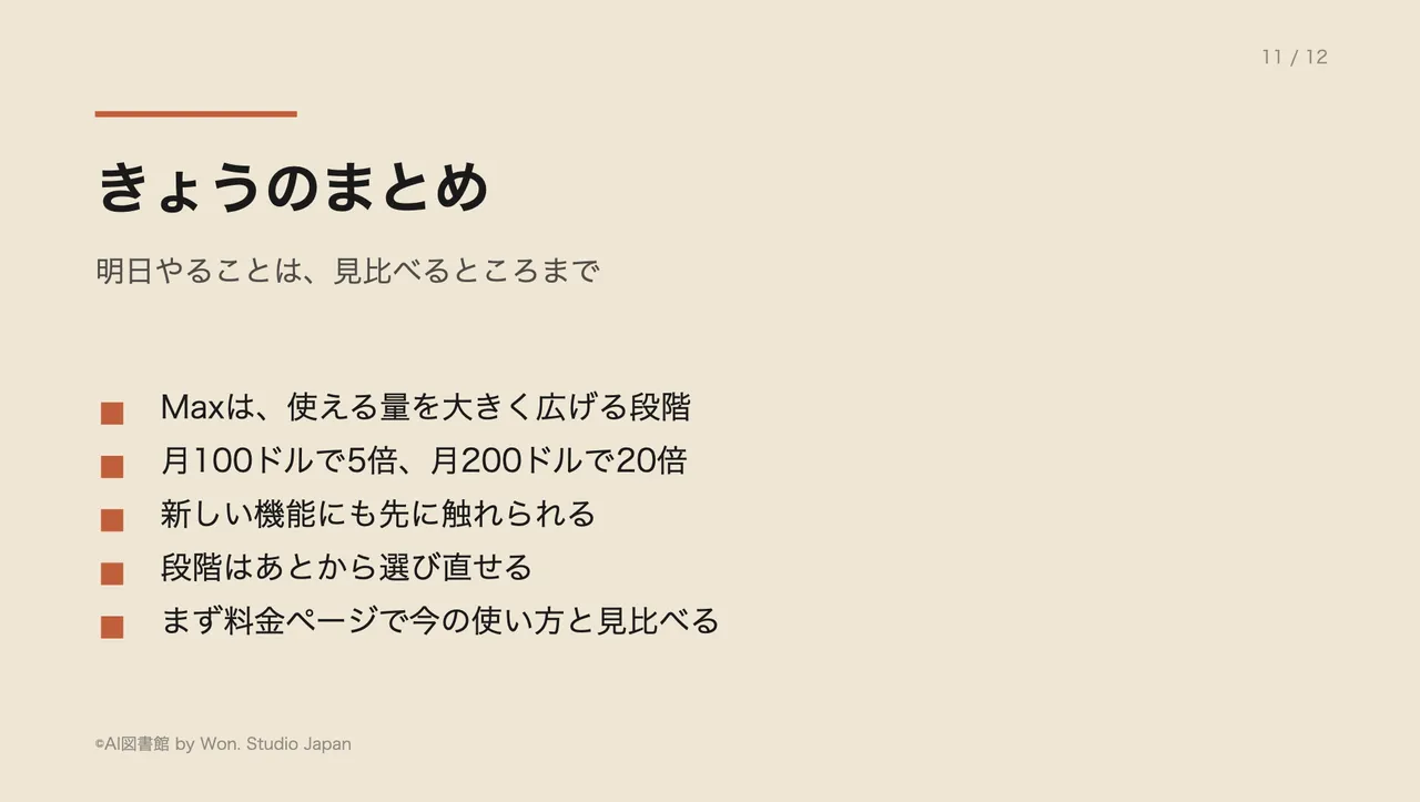 きょうのまとめ