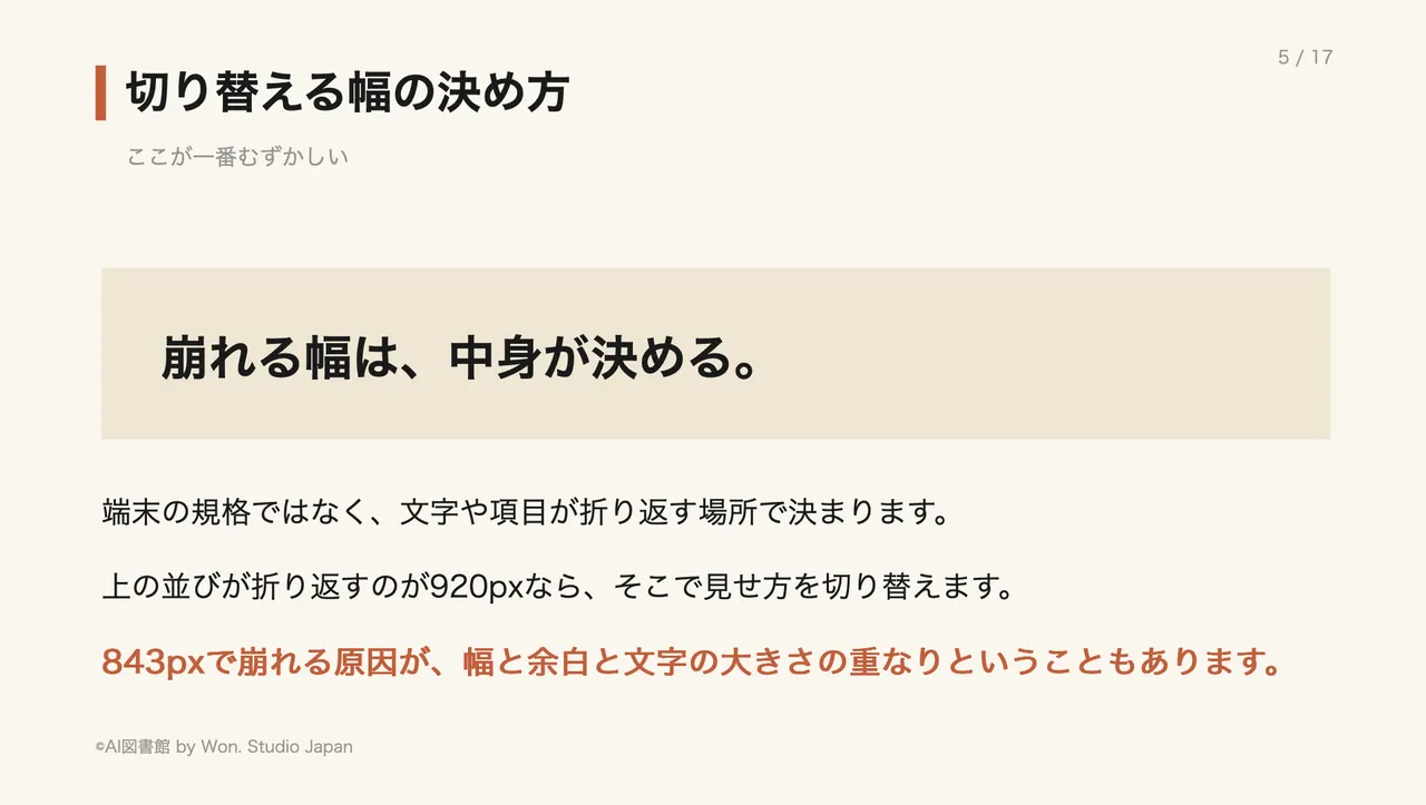 切り替える幅の決め方