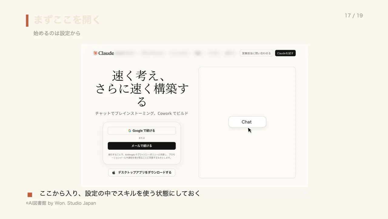 まずここを開く
