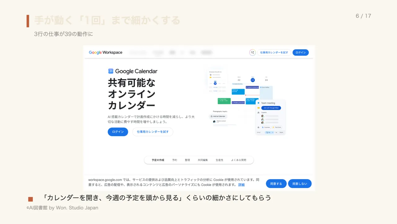 手が動く「1回」まで細かくする