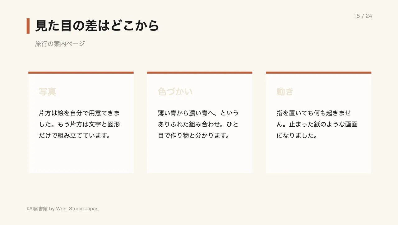見た目の差はどこから